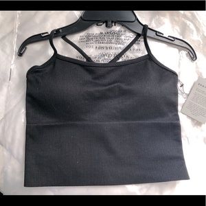 DKNY Sport ribbed athletic bra top